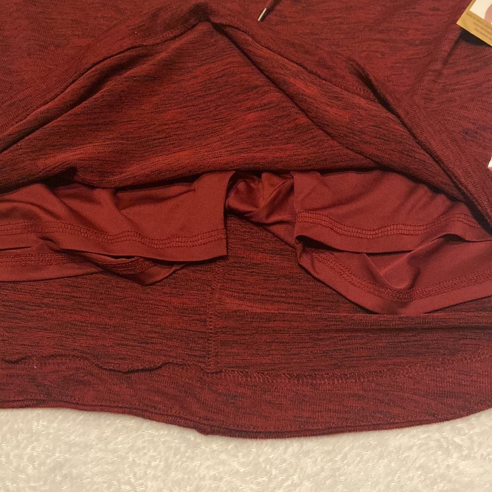 NWT Z BY ZOBHA Size XL Skort Wine Space Dye Elastic Waist Pull On Tie Waist - Picture 5 of 14